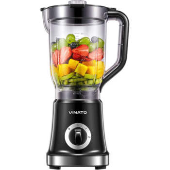 Licuadora para zumos, batidos, smoothies, jarra de 1,8L, 500W, 4 cuchillas extraíbles de acero inoxidable, triturador de hielo, licuadora para batidos y smoothies